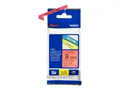 Brother TZe-421 - Selv-adhesiv - svart p&#229; r&#248;dt Rull (0,9 cm x 8 m) 1 kassett(er) laminert teip - for Brother PT-P750, P950; P-Touch PT-1005; P-Touch Cube PT-P300; P-Touch Cube Plus PT-P710