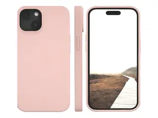dbramante1928 Monaco - Baksidedeksel for mobiltelefon MagSafe-samsvar - plastikk, silikon - rosa sand - for Apple iPhone 15
