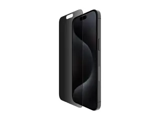 Belkin ScreenForce Pro - Skjermbeskyttelse for mobiltelefon glass - med personvernsfilter - for Apple iPhone 15 Pro Max