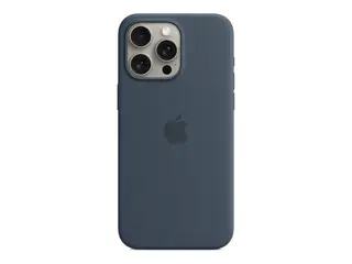 Apple - Baksidedeksel for mobiltelefon MagSafe-samsvar - silikon - stormblå - for iPhone 15 Pro Max