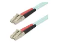 StarTech.com 25m (82ft) LC/UPC to LC/UPC OM4 Multimode Fiber Optic Cable, 50/125&#181;m LOMMF/VCSEL Zipcord Fiber, 100G Networks, Low Insertion Loss, LSZH Fiber Patch Cord koblingskabel - 25 m - akvamarin