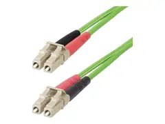 StarTech.com 2m (6ft) LC to LC (UPC) OM5 Multimode Fiber Optic Cable, 50/125&#181;m Duplex LOMMF Zipcord, VCSEL, 40G/100G, Bend Insensitive, Low Insertion Loss, LSZH Fiber Patch Cord koblingskabel - 2 m - gr&#248;nn