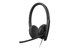 Lenovo - VoIP-h&#229;ndsett - on-ear - kablet USB-C - svart