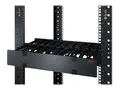 APC Horizontal Cable Manager Single-Sided with Cover Rackkabelstyringspanel med deksel - svart - 1U - TAA-samsvar - for P/N: SMTL1000RMI2UC, SMX1000C, SMX1500RM2UC, SMX1500RM2UCNC, SMX750C, SMX750CNC