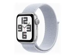 Apple Watch SE (GPS) - 2. generasjon - 40 mm s&#248;lvaluminium - smartklokke med sportssl&#248;yfe - myk dobbeltlagsnylon - bl&#229; sky - h&#229;ndleddst&#248;rrelse: 130-200 mm - 32 GB - Wi-Fi 4, Bluetooth - 26.4 g
