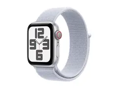 Apple Watch SE (GPS + Cellular) - 2. generasjon 40 mm - s&#248;lvaluminium - smartklokke med sportssl&#248;yfe - myk dobbeltlagsnylon - bl&#229; sky - h&#229;ndleddst&#248;rrelse: 130-200 mm - 32 GB - LTE, Wi-Fi 4, Bluetooth - 4G - 27.8 g
