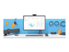 Bundle LOGITECH Tap Controller wired with Cat5e Kit+MeetUp Conference camera+AIS Intel Core i5-1350P+Video conf mounting kit