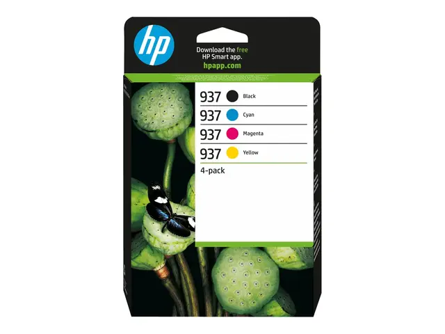 HP 937 - 4-pack svart, cyan, magenta, gul original blekkpatron for...