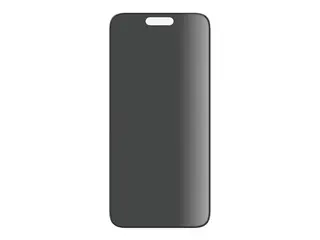 PanzerGlass - Skjermbeskyttelse for mobiltelefon ultrabred passform - glass - med personvernsfilter - 6.7" - rammefarge svart (en pakke 10) - for Apple iPhone 15 Plus