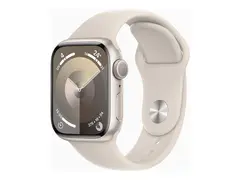 Apple Watch Series 9 (GPS) - 41 mm - stjernelysaluminium smartklokke med sportsbånd - fluorelastomer - stjernelys - båndbredde: S/M - 64 GB - Wi-Fi, UWB, Bluetooth - 31.9 g