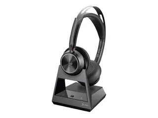 Poly Voyager Focus 2-M - Hodesett on-ear - Bluetooth - trådløs, kablet - aktiv støydemping - USB-C via Bluetooth-adapter - svart - Certified for Microsoft Teams