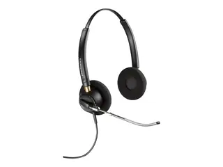 Poly EncorePro 520V - EncorePro 500 series hodesett - on-ear - kablet - 3,5 mm jakk - svart - Certified for Skype for Business, UC-sertifisert