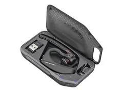 Poly Voyager 5200 - Hodesett - i øret - Bluetooth trådløs, kablet - USB-A via Bluetooth-adapter - svart
