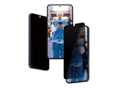 PanzerGlass - Skjermbeskyttelse for mobiltelefon ultravid passform m. EasyAligner - glass - med personvernsfilter - rammefarge svart - for Samsung Galaxy S24