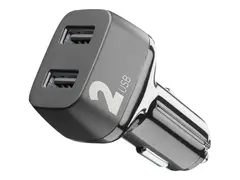 Cellular Line Car Multipower 2 Bilstr&#248;madapter - 24 watt - 2.4 A - 2 utgangskontakter (USB) - svart