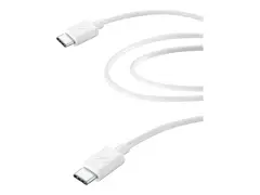 Cellular Line - USB-kabel - USB-C (hann) til USB-C (hann) 2 m - hvit