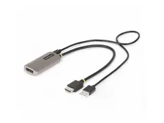 StarTech.com HDMI to DisplayPort Adapter, 8K 60Hz, Active Video Converter Adapterkabel - HDMI hann til DisplayPort hunn - 30 cm - romgr&#229; - 8K 60Hz st&#248;tte, aktiv, Enretnings