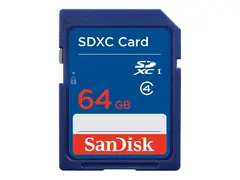 SanDisk - Flashminnekort - 64 GB - Class 4 SDXC