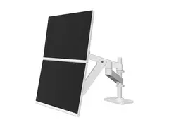 Ergotron LX Pro - Monteringssett (dobbel stablearm) for 2 LCD-skjermer - aluminium - hvit - skjermst&#248;rrelse: inntil 24&quot; - skrivebordsmonterbar