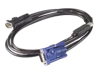 APC - Tastatur / video / musekabel (KVM) USB, HD-15 (VGA) til HD-15 (VGA) - 1.83 m - for P/N: AP5201, AP5202, AP5808, AP5816, KVM1116R