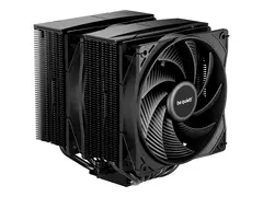 be quiet! Pure Rock Pro 3 - Prosessorkj&#248;ler (for: LGA1150, LGA1151, LGA1155, LGA1200, LGA1700, LGA1851, AM4, AM5) - kobberbase og forniklede aluminiumsfinner - 120 mm - svart