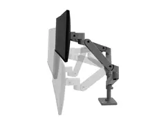 Ergotron LX Pro - Monteringssett (dobbel stablearm) modul&#230;r - for 2 LCD-skjermer - aluminium - m&#248;rk gr&#229; - skjermst&#248;rrelse: inntil 27&quot; - skrivebordsmonterbar