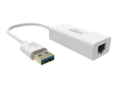 Vision TC-USBETH - Nettverksadapter - USB 3.0 Gigabit Ethernet x 1 - hvit
