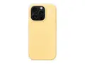 IDEAL OF SWEDEN - Baksidedeksel for mobiltelefon MagSafe-samsvar - polykarbonat, v&#230;skesilikon - soft lemon - for Apple iPhone 16 Pro