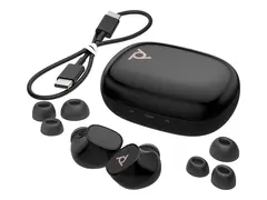 Poly Voyager Free 20 - True wireless-hodetelefoner med mikrofon i &#248;ret - Bluetooth - aktiv st&#248;ydemping - svart