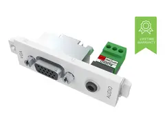 VISION TechConnect 3 VGA+3.5mm D module - Påknipsbar mulighetsmodulfrontplate HD-15, stereo minijack 3,5 mm