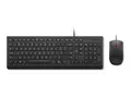 Lenovo Essential Wired Combo - Tastatur- og mussett USB - QWERTY - Dansk - svart