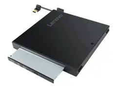 Lenovo ThinkCentre Tiny IV DVD-ROM Kit - Platestasjon DVD-ROM - 16x - USB 2.0 - ekstern - for ThinkCentre M70; M70q Gen 2; M75q Gen 2; M80; M90; M90q Gen 2; ThinkStation P340; P350