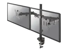 Neomounts FPMA-D550D - Monteringssett - full bevegelse for 2 LCD-skjermer - st&#229;l - svart - skjermst&#248;rrelse: 10&quot;-32&quot; - klemmemonterbar, malje, skrivebordsmonterbar