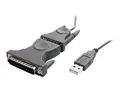 StarTech.com USB to Serial Adapter - 3 ft / 1m with DB9 to DB25 Pin Adapter - Prolific PL-2303 - USB to RS232 Adapter Cable (ICUSB232DB25) - Seriell adapter - USB 2.0 - gr&#229;