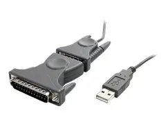 StarTech.com USB to Serial Adapter - 3 ft / 1m with DB9 to DB25 Pin Adapter - Prolific PL-2303 - USB to RS232 Adapter Cable (ICUSB232DB25) - Seriell adapter - USB 2.0 - gr&#229;