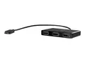 HP USB-C to USB-A - Hub - 3 x SuperSpeed USB 3.0 stasjon&#230;r - for Elite c640 G3 Chromebook Enterprise; Pavilion Aero Laptop 13-be2075ng