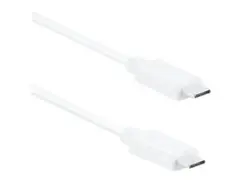 Key - USB-kabel - 24 pin USB-C (hann) til 24 pin USB-C (hann) USB 2.0 - 20 V - 3 A - 3 m - hvit