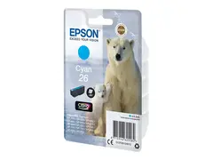 Epson 26 - 4.5 ml - cyan - original blister - blekkpatron - for Expression Premium XP-510, 520, 600, 605, 610, 615, 620, 625, 700, 710, 720, 800, 810, 820