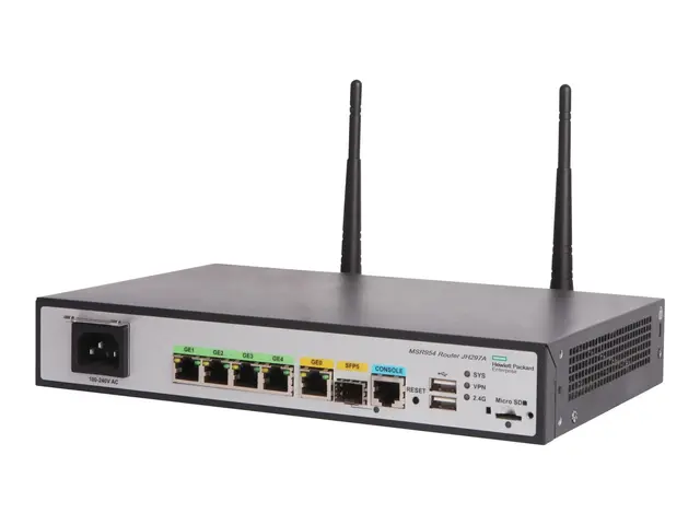 HPE MSR954-W (WW) - Trådløs ruter 4-portssvitsj 1GbE 2,4 GHz rackm...
