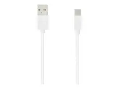 Key - USB-kabel - USB-C (hann) til USB (hann) 2.4 A - 3 m - hvit