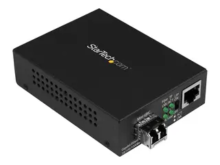 Startech Multimode (MM) LC Fiber Media Converter for 10/100/1000 Network 550m - Gigabit Ethernet - 850nm - with SFP Transceiver (MCM1110MMLC) - fibermedieomformer - 10Mb LAN, 100Mb LAN, 1GbE