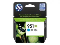 HP 951XL - Høy ytelse - cyan - original - Officejet blekkpatron - for Officejet Pro 251dw, 276dw, 8100, 8600, 8600 N911a, 8610, 8615, 8620, 8625, 8630