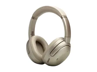 JBL Tour ONE M3 - Hodetelefoner med mikrofon full størrelse - Bluetooth - trådløs, kablet - aktiv støydemping - 3,5 mm jakk, USB-C - latte - Zoom Certified