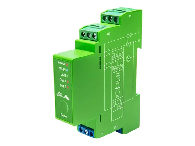 Shelly Pro Series Dimmer 2PM - Smart dimmerbryter - trådløs, kable...