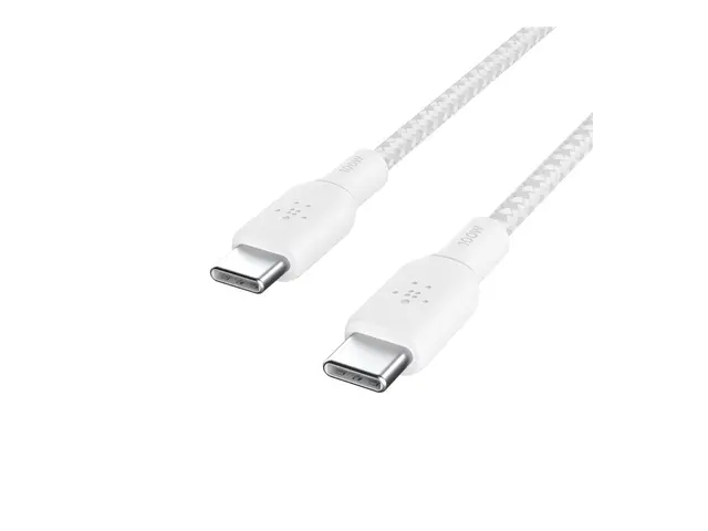 Belkin BoostCharge - USB-kabel 24 pin USB-C (hann) til 3 m hvit