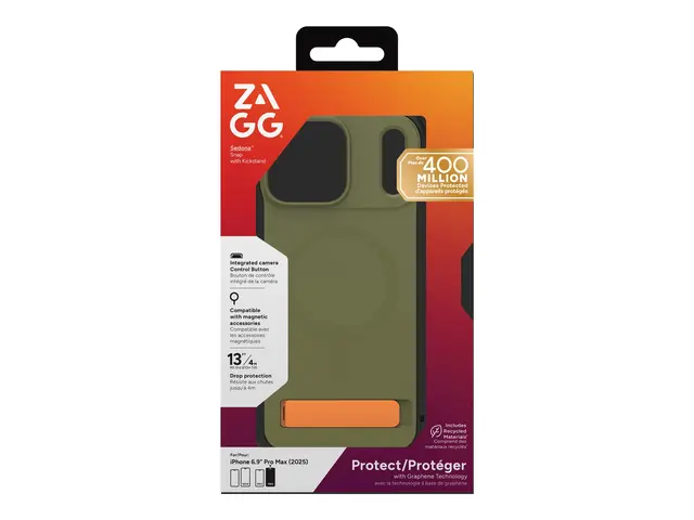 ZAGG Sedona Snap - Baksidedeksel for mobiltelefon - MagSafe-samsva...