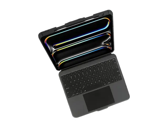 Targus Versavu - Tastatur og folioveske (tastaturetui) med styrepute - bakbelysning - trådløs - Bluetooth 5.0 - Tyrkisk - svart 