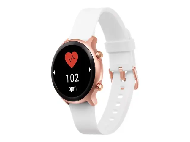 Doro Watch - Rosa smartklokke med stropp TPU-silikon hvit display ...