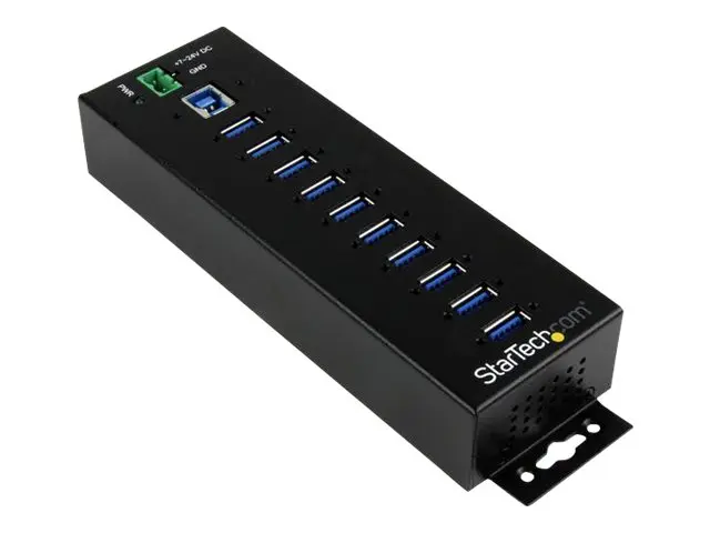 StarTech.com 10 Port USB Hub with Power Adapter, Surge Protection,...