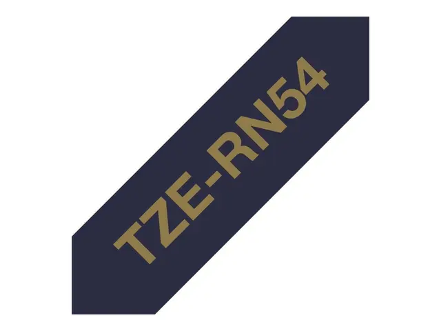 Brother TZe-Rn54 - Sateng - gull på marineblå - Rull (2,4 cm x 4 m...